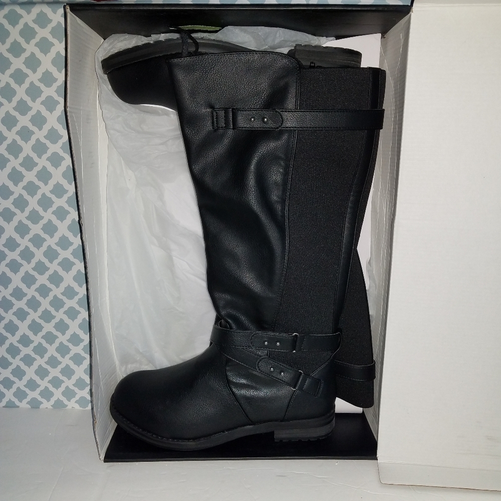 Lane Bryant 9W Wide Calf Ascena Black Boots New - Picture 6 of 15